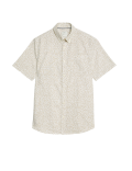 Easy Iron Pure Cotton Print Oxford Shirt