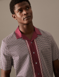 Cotton Rich Border Print Shirt