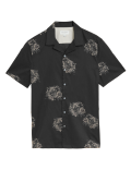 Cotton Rich Floral Cuban Collar Shirt
