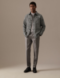 Check Overshirt with Wool