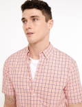 Laundered Cotton Checked Shirt
