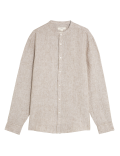 Pure Linen Grandad Collar Shirt