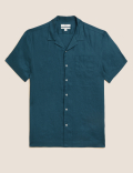 Linen Rich Cuban Collar Shirt