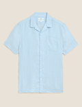 Linen Rich Cuban Collar Shirt