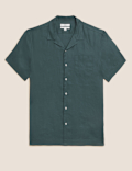 Linen Rich Cuban Collar Shirt