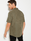 Bamboo Jacquard Short Sleeve Shirt
