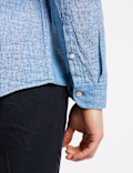 Pure Linen Shirt with Pocket