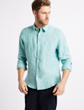 Pure Linen Shirt with Pocket