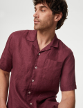Pure Linen Cuban Collar Shirt