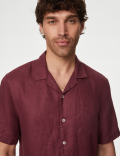 Pure Linen Cuban Collar Shirt