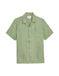 Pure Linen Cuban Collar Shirt