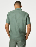 Pure Linen Cuban Collar Shirt