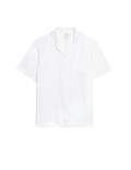 Pure Linen Cuban Collar Shirt