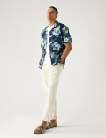 Pure Cotton Hawaiian Cuban Collar Shirt