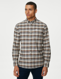 Easy Iron Pure Cotton Check Oxford Shirt