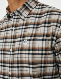 Easy Iron Pure Cotton Check Oxford Shirt