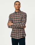 Easy Iron Pure Cotton Check Oxford Shirt