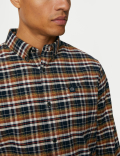 Easy Iron Pure Cotton Check Oxford Shirt