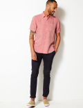 Pure Linen Shirt with Pocket