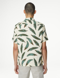 Easy Iron Linen Blend Printed Shirt