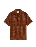 Easy Iron Linen Blend Printed Shirt