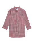 Easy Iron Cotton Stretch Gingham Oxford Shirt