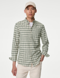Easy Iron Pure Cotton Check Oxford Shirt