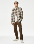 Cotton Rich Check Double Faced Overshirt