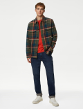 Cotton Rich Check Double Faced Overshirt