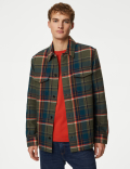 Cotton Rich Check Double Faced Overshirt