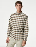 Easy Iron Pure Cotton Check Oxford Shirt