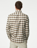 Easy Iron Pure Cotton Check Oxford Shirt