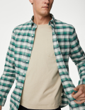 Easy Iron Pure Cotton Check Oxford Shirt