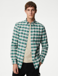 Easy Iron Pure Cotton Check Oxford Shirt