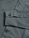Pure Cotton Herringbone Overshirt​