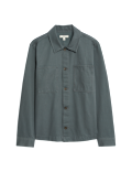 Pure Cotton Herringbone Overshirt​