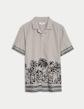 Regular Fit Cotton Blend Short Sleeve Shirt