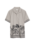 Regular Fit Cotton Blend Short Sleeve Shirt