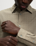 Pure Cotton Geometric Print Shirt