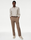 Cotton Linen Blend Fine Stripe Shirt