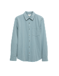 Cotton Rich Seersucker Shirt