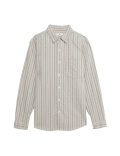 Pure Cotton Striped Seersucker Shirt