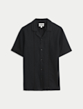 Short Sleeve Linen Blend Shirt