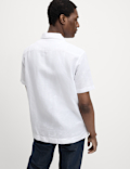 Cotton Linen Blend Embroidered Shirt