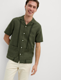 Regular Fit Cotton Linen Blend Shirt