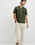 Regular Fit Cotton Linen Blend Shirt