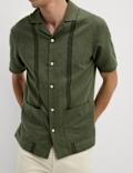 Regular Fit Cotton Linen Blend Shirt
