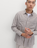 Pure Cotton Checked Flannel Shirt