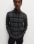 Pure Cotton Checked Flannel Shirt
