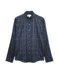 Regular Fit Cotton Rich Houndstooth Shirt